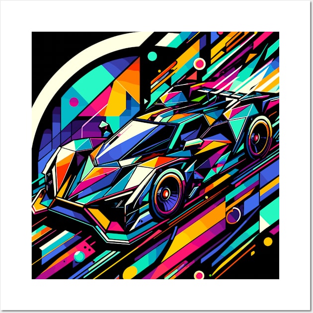 Neon Flux: High-Speed Geometric Futurism Wall Art by Graphic Wonders Emporium